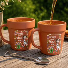 Load image into Gallery viewer, Personalized Plant Pot Ceramic Mug Custom Art Gift for Gardeners