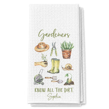 Load image into Gallery viewer, Personalized Gardener Kitchen Towel Custom Name Gift Idea