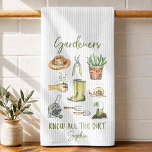 Load image into Gallery viewer, Personalized Gardener Kitchen Towel Custom Name Gift Idea