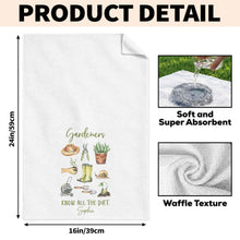 Load image into Gallery viewer, Personalized Gardener Kitchen Towel Custom Name Gift Idea