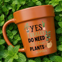 Load image into Gallery viewer, Personalized Terracotta Style Plant Pot Mug Custom Gift for Mom