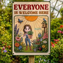 Load image into Gallery viewer, Personalized Garden Metal Sign Custom Name Gift for Gardener