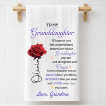 Load image into Gallery viewer, Personalized Kitchen Towel Custom Gift for Granddaughter