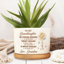 Load image into Gallery viewer, Personalized Ceramic Plant Pot Custom Name Gift for Granddaughter