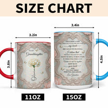 Load image into Gallery viewer, Personalized Birth Month Flower Accent Mug for Granddaughter