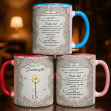 Load image into Gallery viewer, Personalized Birth Month Flower Accent Mug for Granddaughter