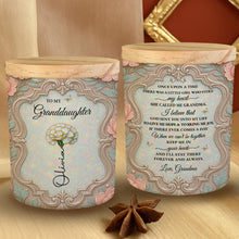 Load image into Gallery viewer, Personalized Glass LED Memory Jar Custom Name for Granddaughter