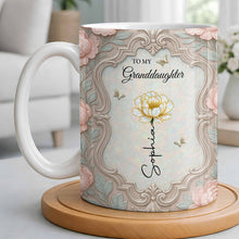 Load image into Gallery viewer, Personalized Flower Coffee Mug Gift for Granddaughter