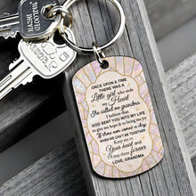 Load image into Gallery viewer, Personalized Stainless Steel Keychain for Granddaughter Gift