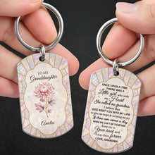 Load image into Gallery viewer, Personalized Stainless Steel Keychain for Granddaughter Gift