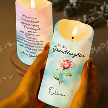 Load image into Gallery viewer, Personalized Flameless LED Candle Custom Name for Granddaughter