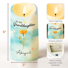 Load image into Gallery viewer, Personalized Flameless LED Candle Custom Name for Granddaughter