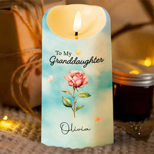Load image into Gallery viewer, Personalized Flameless LED Candle Custom Name for Granddaughter