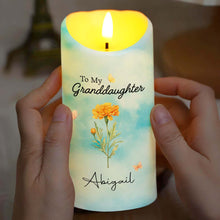 Load image into Gallery viewer, Personalized Flameless LED Candle Custom Name for Granddaughter