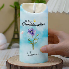 Load image into Gallery viewer, Personalized Flameless LED Candle Custom Name for Granddaughter