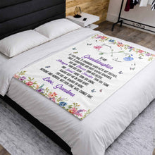 Load image into Gallery viewer, Personalized Birth Month Flowers Blanket Custom Gift for Granddaughter