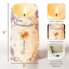 Load image into Gallery viewer, Personalized LED Candle Custom Flower Gift for Granddaughter