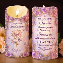 Load image into Gallery viewer, Personalized LED Candle Custom Name Gift for Granddaughter