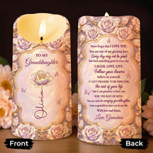 Load image into Gallery viewer, Personalized LED Candle Custom Name Gift for Granddaughter