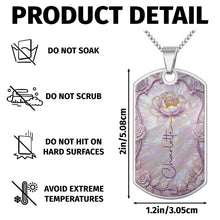 Load image into Gallery viewer, Personalized Birth Month Flower Dog Tag Necklace Custom Name for Daughter