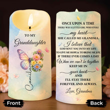 Load image into Gallery viewer, Personalized LED Candle with Butterfly for Granddaughter Gift