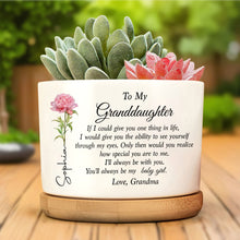 Load image into Gallery viewer, Personalized Ceramic Plant Pot Custom Message for Granddaughter