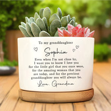 Load image into Gallery viewer, Personalized Ceramic Plant Pot Custom Gift for Granddaughter