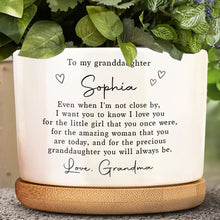Load image into Gallery viewer, Personalized Ceramic Plant Pot Custom Gift for Granddaughter