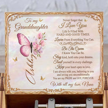 Load image into Gallery viewer, Personalized Music Box for Granddaughter with Butterfly Flowers Tune Gift for Birthday