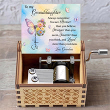 Load image into Gallery viewer, Personalized Wooden Music Box Custom Tune Gift for Granddaughter