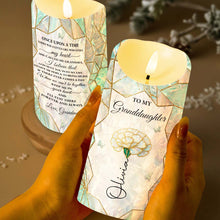 Load image into Gallery viewer, Personalized Custom LED Candle for Granddaughter Gift