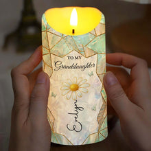 Load image into Gallery viewer, Personalized Custom LED Candle for Granddaughter Gift