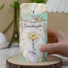 Load image into Gallery viewer, Personalized Custom LED Candle for Granddaughter Gift