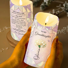 Load image into Gallery viewer, Personalized LED Candle Custom Flower Gift for Granddaughter