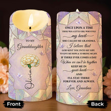 Load image into Gallery viewer, Personalized LED Candle Custom Flower Gift for Granddaughter