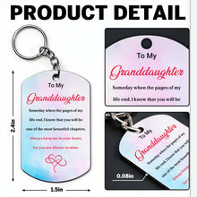 Load image into Gallery viewer, Personalized Stainless Steel Keychain for Granddaughter Gift