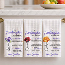 Load image into Gallery viewer, Personalized Kitchen Towel Custom Message for Granddaughter
