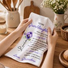 Load image into Gallery viewer, Personalized Kitchen Towel Custom Message for Granddaughter