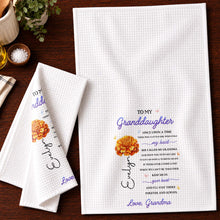 Load image into Gallery viewer, Personalized Kitchen Towel Custom Message for Granddaughter