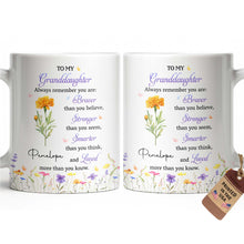 Load image into Gallery viewer, Personalized Coffee Mug for Granddaughter Custom Message Gift