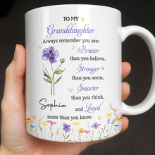 Load image into Gallery viewer, Personalized Coffee Mug for Granddaughter Custom Message Gift