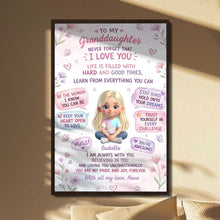 Load image into Gallery viewer, Personalized Vertical Poster for Granddaughter Custom Name Gift