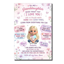 Load image into Gallery viewer, Personalized Vertical Poster for Granddaughter Custom Name Gift