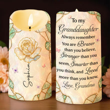 Load image into Gallery viewer, Personalized LED Candle Custom Name Gift for Granddaughter