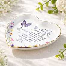 Load image into Gallery viewer, Personalized Heart Ceramic Jewelry Dish Custom Name Gift for Granddaughter Wedding Day