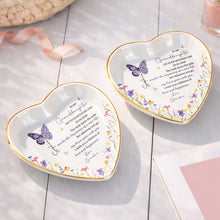 Load image into Gallery viewer, Personalized Heart Ceramic Jewelry Dish Custom Name Gift for Granddaughter Wedding Day