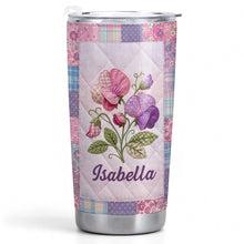 Load image into Gallery viewer, Personalized Stainless Steel Tumbler Custom Birth Month Flowers Gift for Granddaughter