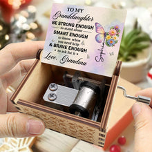 Load image into Gallery viewer, Personalized Wooden Music Box for Granddaughter Custom Gift