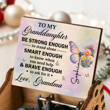Load image into Gallery viewer, Personalized Wooden Music Box for Granddaughter Custom Gift