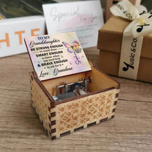Load image into Gallery viewer, Personalized Wooden Music Box for Granddaughter Custom Gift